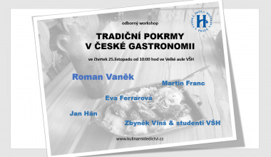 Workshop s tématem „Tradiční pokrmy v české gastronomii“